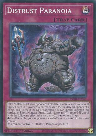 Distrust Paranoia [CORI-EN082] - Chaos Origins 1st Edition - Common / Short Print