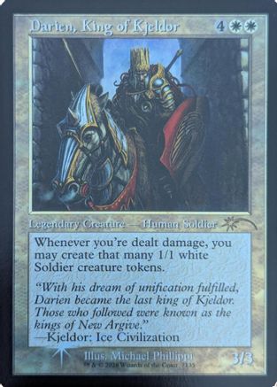 Darien, King of Kjeldor (Retro Frame)  [Foil]  (SLD-7135) - [Secret Lair Drop Series]