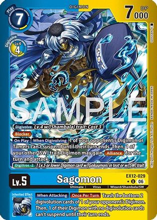 Sagomon (Limited Foil) (EX12-029) - [Digital World Shambala] Foil