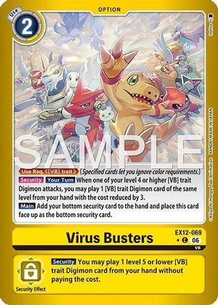 Virus Busters (Limited Foil) (EX12-069) - [Digital World Shambala] Foil