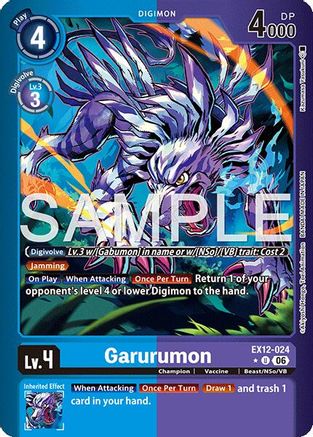 Garurumon (Limited Foil) (EX12-024) - [Digital World Shambala] Foil