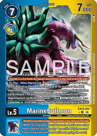 MarineBullmon (Limited Foil) (EX12-031) - [Digital World Shambala] Foil