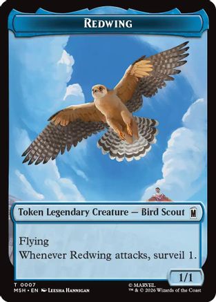 Redwing // Zabu Double-Sided Token  [Foil]  (MSH-7 // 16) - [Marvel Super Heroes]