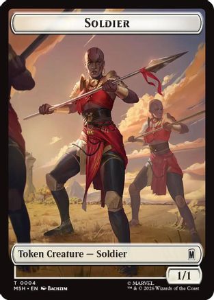 Soldier // Clue Double-Sided Token  [Foil]  (MSH-004/017) - [Marvel Super Heroes]