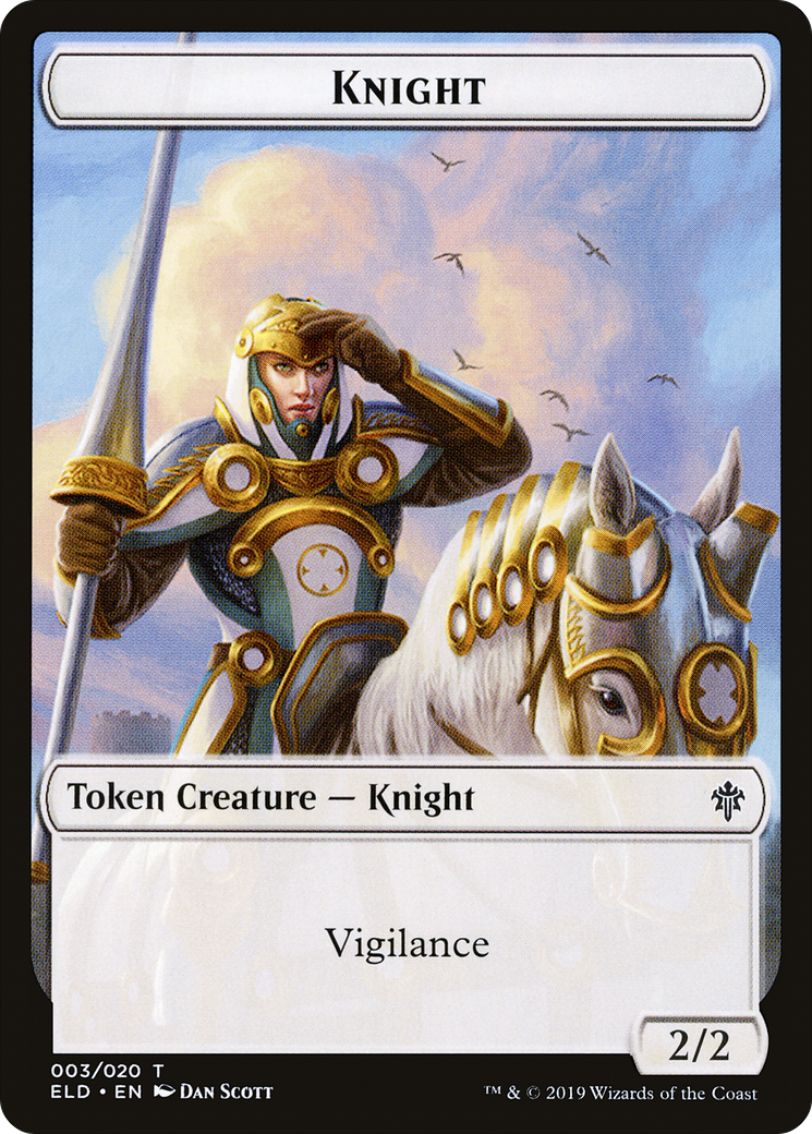 Knight  [Foil]  (ELD-003) - [Throne of Eldraine Tokens] - Trinity Hobby