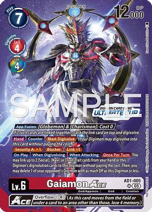 Gaiamon ACE (Ultimate Cup 26-27 Season 2) (AD1-005) - [Advanced Booster Digimon Generation] Foil