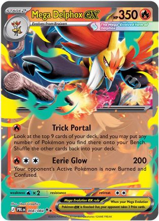 Mega Delphox ex - (008/null) Holofoil [ME05 Pitch Black]