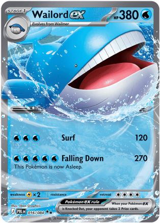 Wailord ex - (016/084) Holofoil [ME05 Pitch Black]