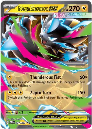 Mega Zeraora ex - (027/084) Holofoil [ME05 Pitch Black]
