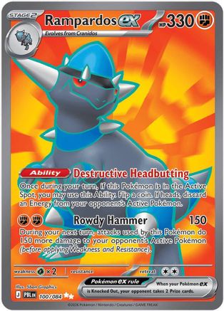 Rampardos ex - (100/084) Holofoil [ME05 Pitch Black]