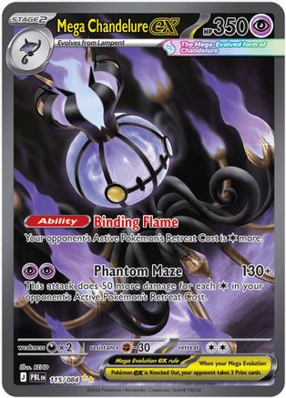 Mega Chandelure ex - (115/084) Holofoil [ME05 Pitch Black]