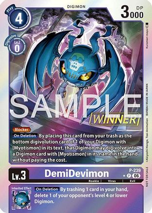 DemiDevimon (Official Store Tournament 2026 Vol. 3 Winner) (P-239) - [Digimon Promotion Cards] Foil