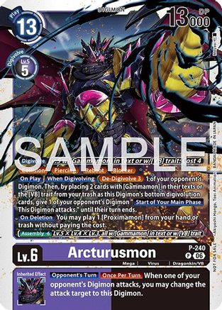 Arcturusmon (Official Store Tournament 2026 Vol. 3 Participant) (P-240) - [Digimon Promotion Cards]