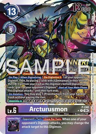 Arcturusmon (Official Store Tournament 2026 Vol. 3 Winner) (P-240) - [Digimon Promotion Cards] Foil