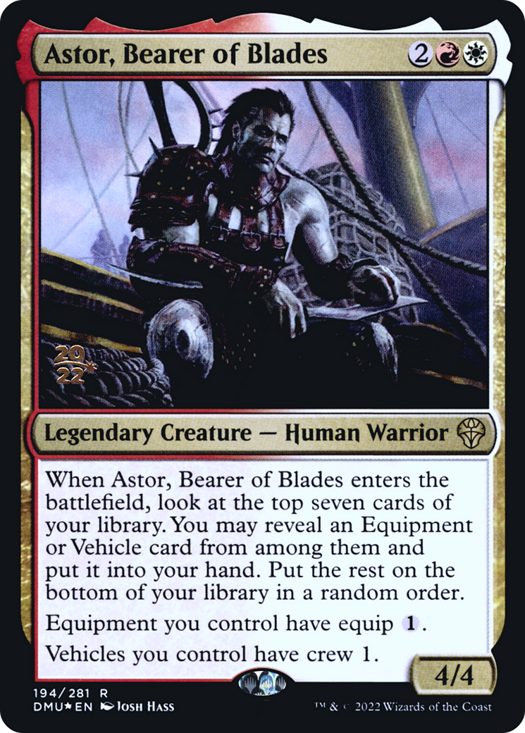 Astor, Bearer of Blades [Dominaria United Prerelease Promos] - Trinity Hobby