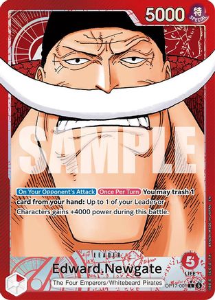 Edward.Newgate (001) (Alternate Art) (OP17-001) - [The World's Strongest Warriors] Foil