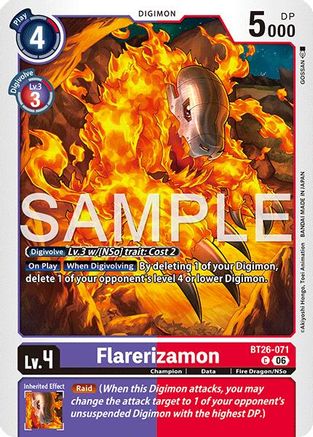 Flarerizamon (BT26-071) - [Timeless Bonds]
