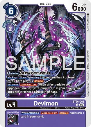 Devimon (BT26-068) - [Timeless Bonds]