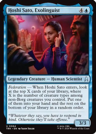 Hoshi Sato, Exolinguist  [Foil]  (TRK-064) - [Star Trek]