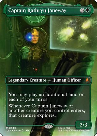 Captain Kathryn Janeway (Borderless)  [Foil]  (TRK-340) - [Star Trek]