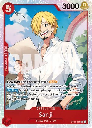 Sanji (ST31-001) - [Starter Deck 31: RED Monkey.D.Luffy] Foil