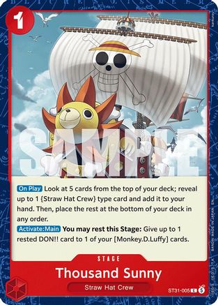 Thousand Sunny (ST31-005) - [Starter Deck 31: RED Monkey.D.Luffy]