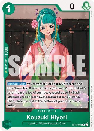 Kouzuki Hiyori (OP12-028) - [Starter Deck 32: GREEN Roronoa Zoro]