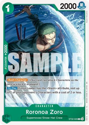 Roronoa Zoro (ST32-005) (ST32-005) - [Starter Deck 32: GREEN Roronoa Zoro]