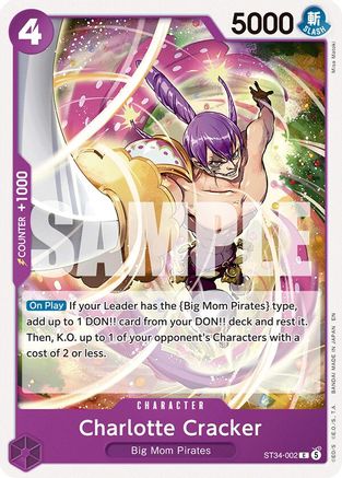 Charlotte Cracker (ST34-002) - [Starter Deck 34: PURPLE Charlotte Katakuri]