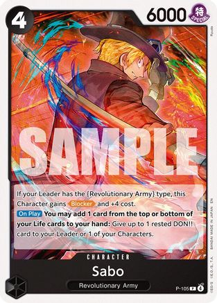 Sabo (P-105) (P-105) - [Starter Deck 35: RED/BLACK Sabo]