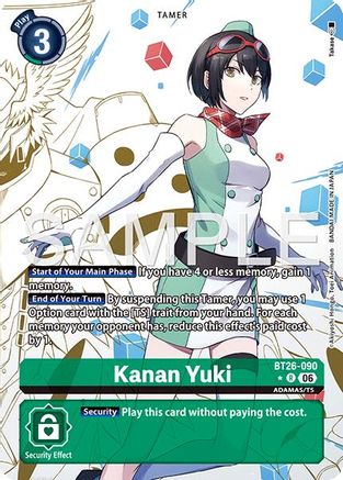 Kanan Yuki (Alternate Art) (BT26-090) - [Timeless Bonds] Foil