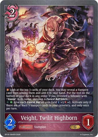 Veight, Twilit Highborn (BP18-084EN) (BP18)