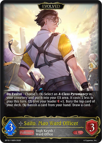 Saito, Mao Ward Officer (Evolved) (BP18-118EN) (BP18)