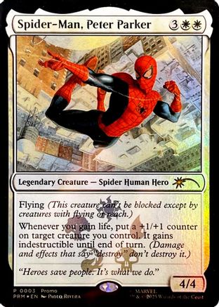 Spider-Man, Peter Parker  [Foil]  (UMP-003) - [Unique and Miscellaneous Promos]