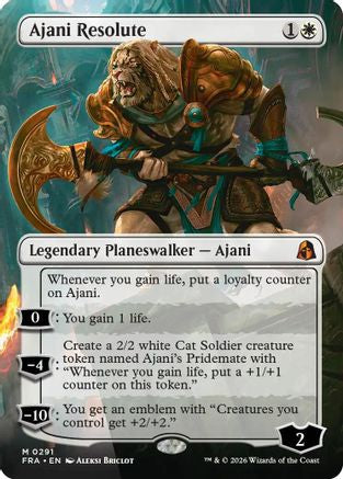Ajani Resolute (Borderless)  (FRA-291) - [Reality Fracture]