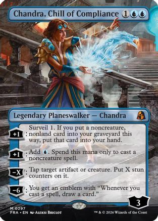 Chandra, Chill of Compliance (Borderless)  [Foil]  (FRA-297) - [Reality Fracture]