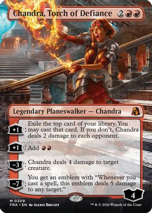 Chandra, Torch of Defiance (Borderless)  (FRA-309) - [Reality Fracture]