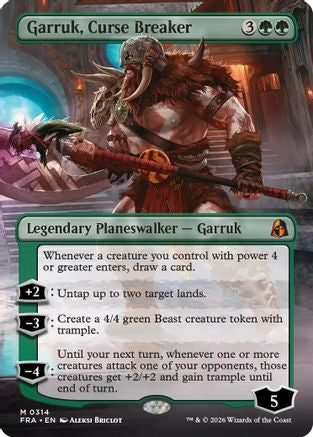 Garruk, Curse Breaker (Borderless)  [Foil]  (FRA-314) - [Reality Fracture]