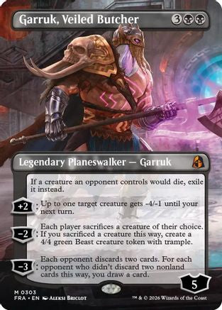 Garruk, Veiled Butcher (Borderless)  [Foil]  (FRA-303) - [Reality Fracture]