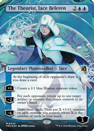 The Theorist, Jace Beleren (Borderless) (0443)  [Foil]  (FRA-443) - [Reality Fracture]