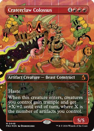 Craterclaw Colossus (Borderless) (0446)  [Foil]  (FRA-446) - [Reality Fracture]