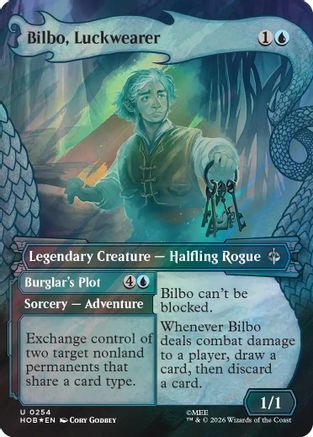 Bilbo, Luckwearer (Showcase) (Surge Foil)  [Foil]  (HOB-254) - [The Hobbit]