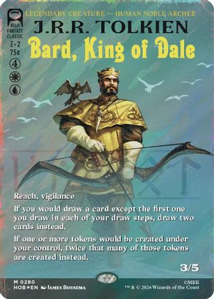 Bard, King of Dale (Borderless) (Surge Foil)  [Foil]  (HOB-280) - [The Hobbit]