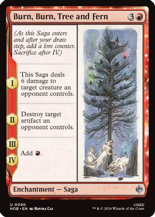 Burn, Burn, Tree and Fern  [Foil]  (HOB-090) - [The Hobbit]