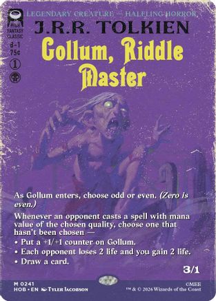 Gollum, Riddle Master (Borderless)  (HOB-241) - [The Hobbit]