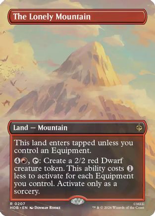 The Lonely Mountain (Borderless) (0207)  [Foil]  (HOB-207) - [The Hobbit]