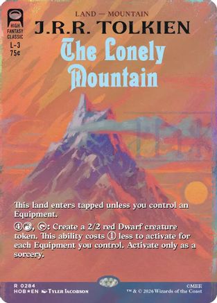 The Lonely Mountain (Borderless) (Surge Foil)  [Foil]  (HOB-284) - [The Hobbit]
