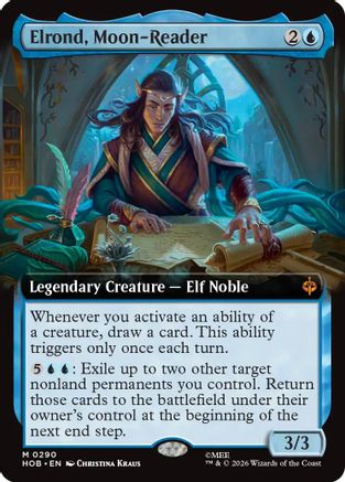 Elrond, Moon-Reader (Extended Art)  [Foil]  (HOB-290) - [The Hobbit]