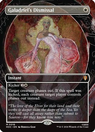 Galadriel's Dismissal (Borderless)  [Foil]  (HOC-016) - [The Hobbit: Eternal-Legal]