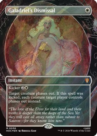 Galadriel's Dismissal (Borderless) (Surge Foil)  [Foil]  (HOC-056) - [The Hobbit: Eternal-Legal]